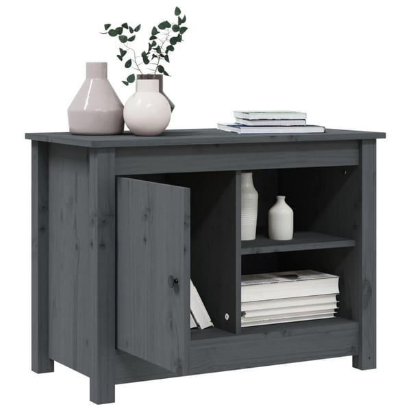 vidaXL TV-kaappi harmaa 70x36,5x52 cm täysi mänty