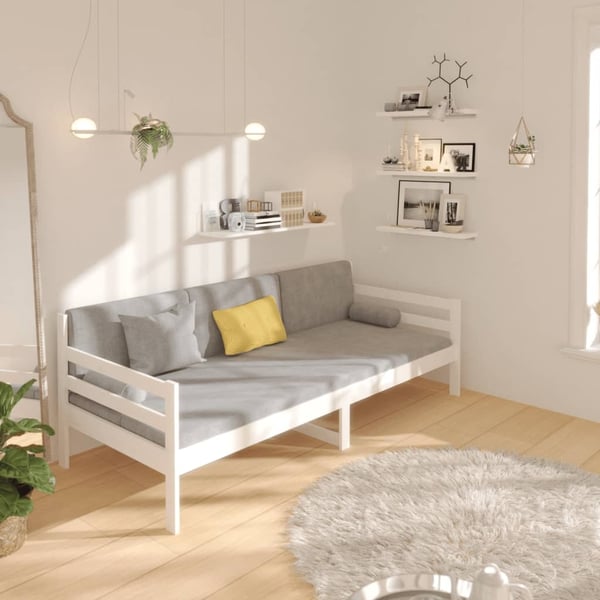 vidaXL daybed 80x200 cm massivt fyrretræ hvid