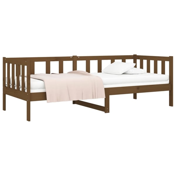 vidaXL daybed 80x200 cm massivt fyrretræ gyldenbrun