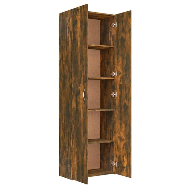 vidaXL kontorskab 60x32x190 cm konstrueret træ røget egetræ