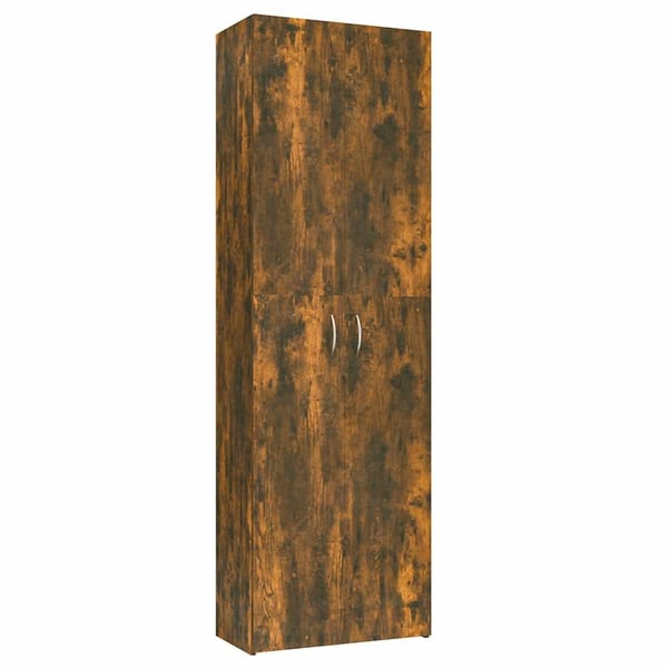 vidaXL kontorskab 60x32x190 cm konstrueret træ røget egetræ