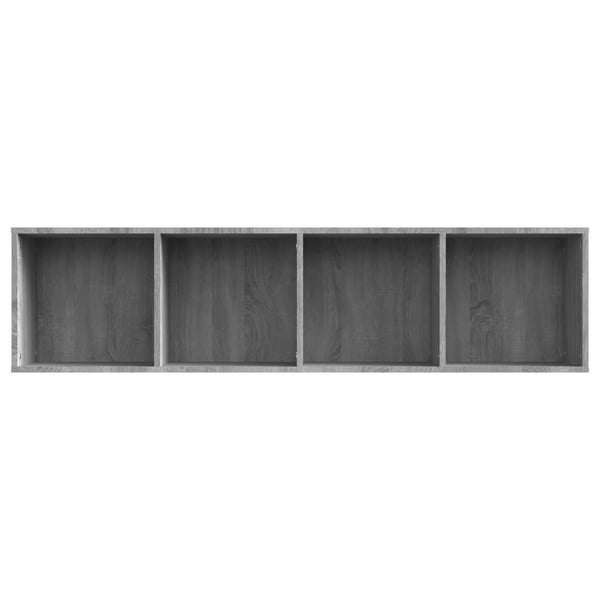 vidaXL Bokhylle/TV-benk grå sonoma 143x30x36 cm konstruert tre