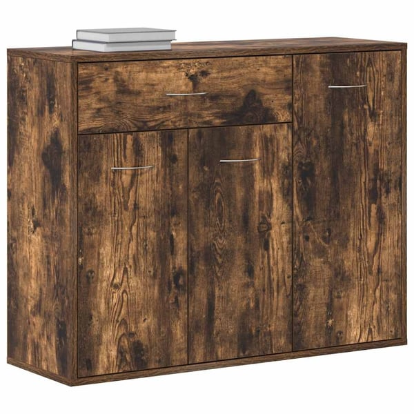vidaXL Skjenk røkt eik 88x30x70 cm konstruert tre