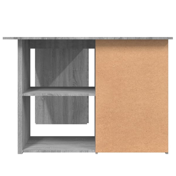 vidaXL Hjørnepult grå sonoma 145x100x76 cm konstruert tre