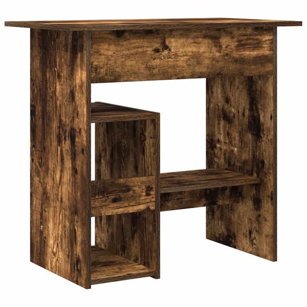 vidaXL skrivebord 80x45x74 cm konstrueret træ røget egetræsfinish