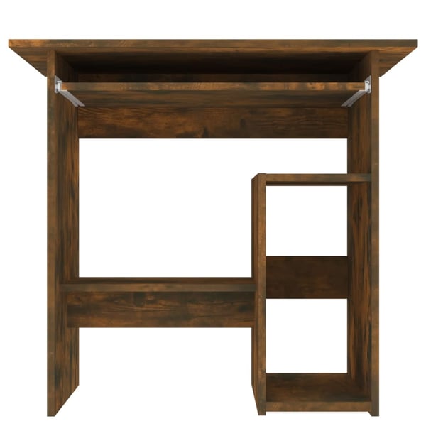 vidaXL skrivebord 80x45x74 cm konstrueret træ røget egetræsfinish