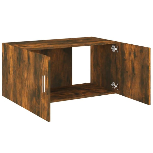 vidaXL vægskab 80x39x40 cm konstrueret træ røget egetræsfarve