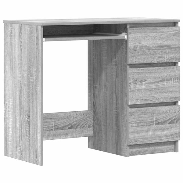 vidaXL skrivebord 90x45x76 cm konstrueret træ grå sonoma-eg