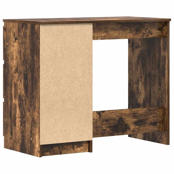 vidaXL Skrivebord røkt eik 90x45x76 cm konstruert tre