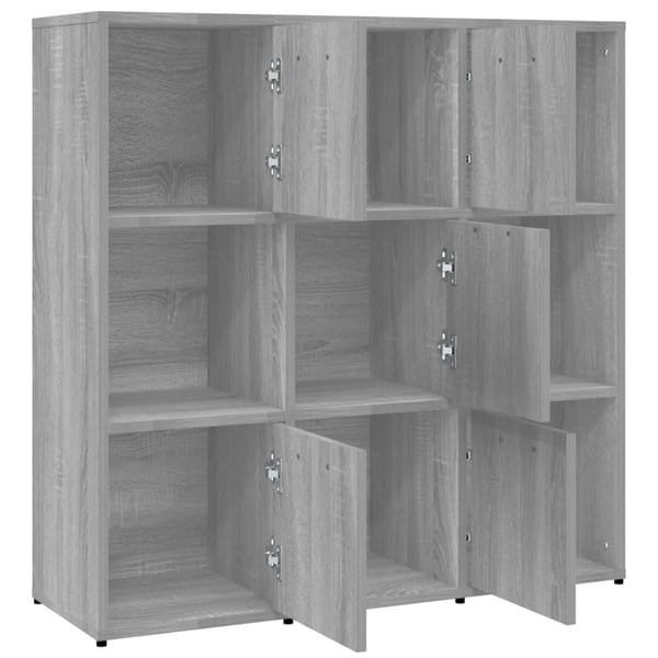 vidaXL bogreol 90x30x90 cm konstrueret træ grå sonoma-eg