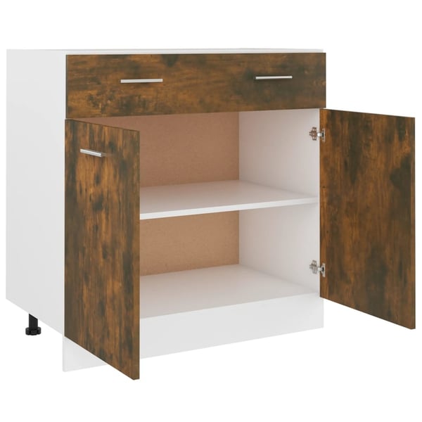 vidaXL Underskap med skuff Lyon røkt eik 80x46x81,5 cm konstruert tre
