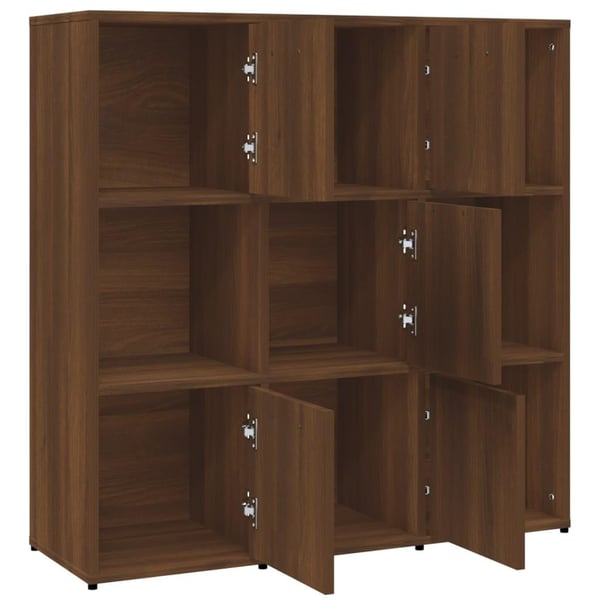 vidaXL bogreol 90x30x90 cm konstrueret træ brun egetræsfarve