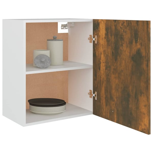 vidaXL Vegghengt skap "Lyon" røkt eik 50x31x60 cm konstruert tre