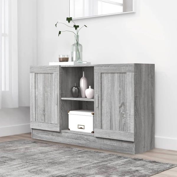 vidaXL Skjenk grå sonoma 120x30,5x70 cm konstruert tre