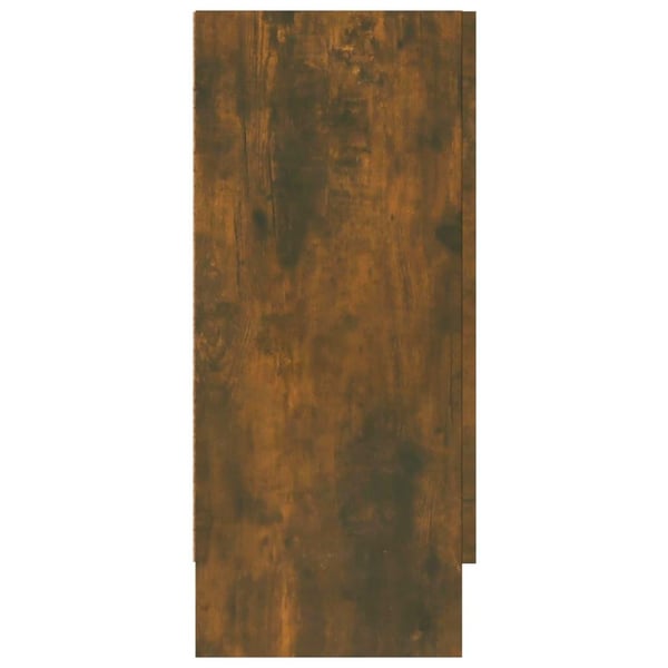 vidaXL Vitrineskap røkt eik 120x30,5x70 cm konstruert tre