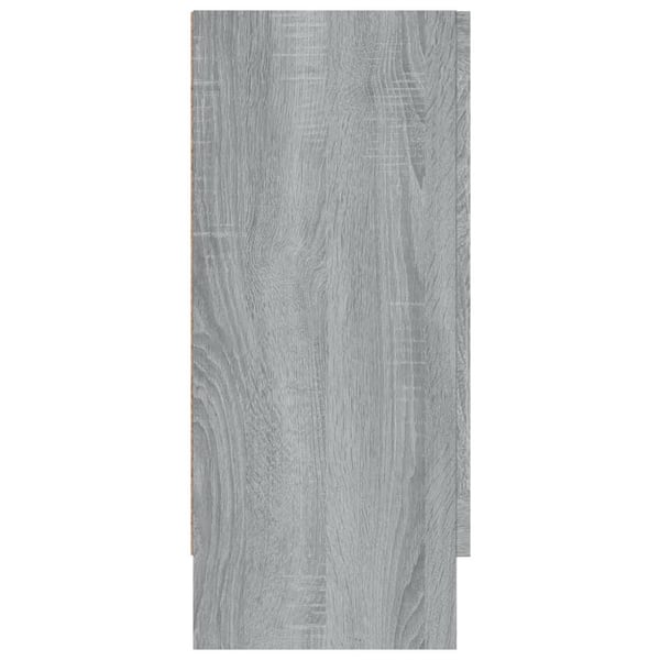 vidaXL Vitrineskap grå sonoma 120x30,5x70 cm konstruert tre