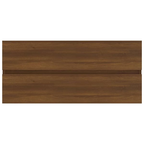 vidaXL underskab 100x38,5x45 cm konstrueret træ brunt egetræ