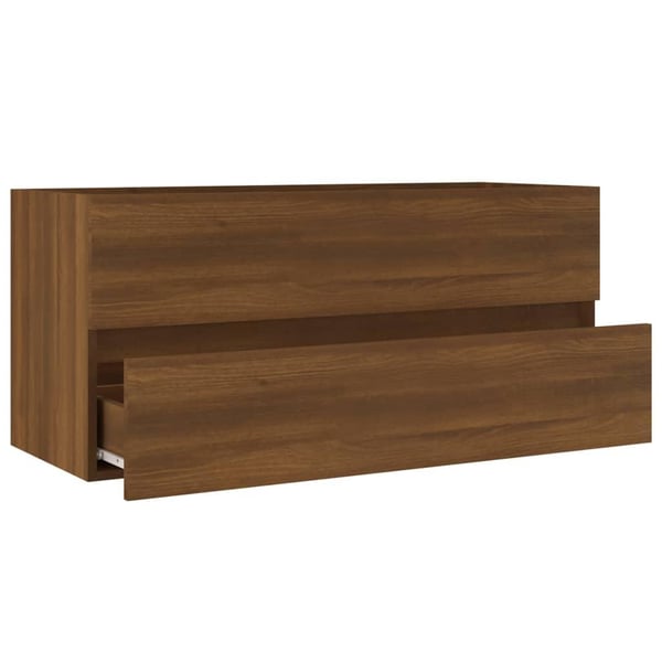 vidaXL underskab 100x38,5x45 cm konstrueret træ brunt egetræ