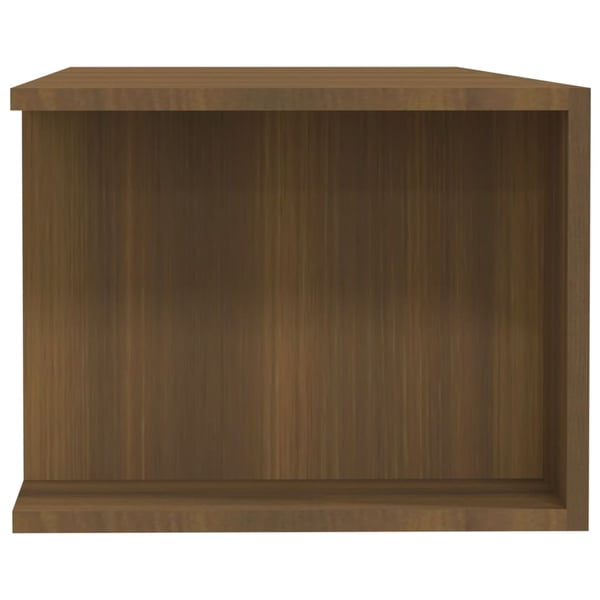 vidaXL TV-benk med LED-lys brun eik 135x39x30 cm