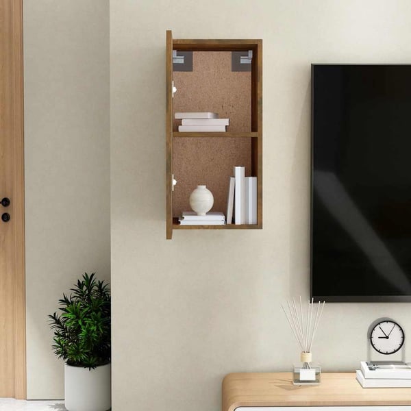 vidaXL TV-benk røkt eik 30,5x30x60 cm konstruert tre