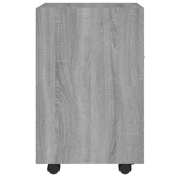 vidaXL Sideskap med hjul grå sonoma 33x38x60 cm konstruert tre