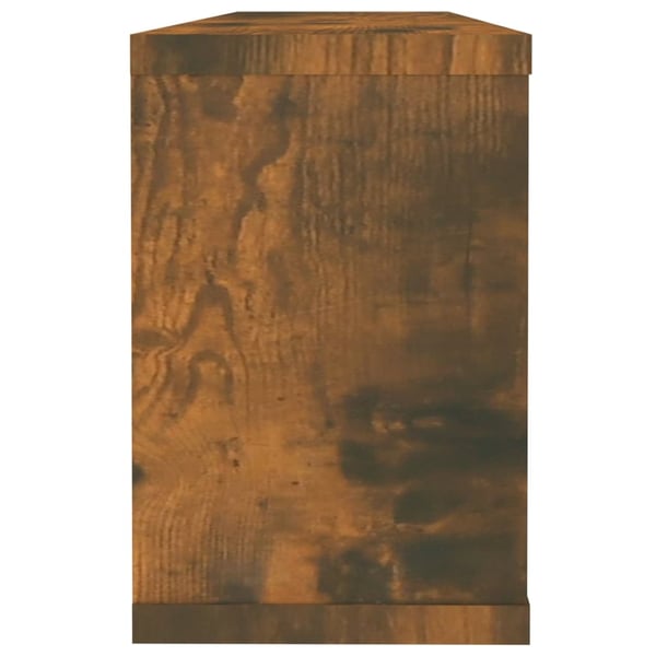 vidaXL Vegghyller kube 2 stk røkt eik 60x15x23 cm konstruert tre
