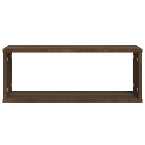 vidaXL Vegghyller kube 6 stk brun eik 60x15x23 cm konstruert tre