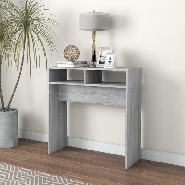vidaXL Konsollbord grå sonoma 78x30x80 cm konstruert tre
