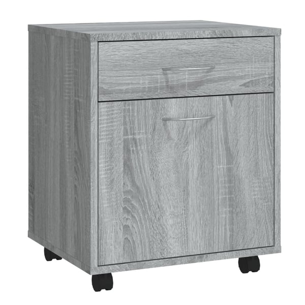 vidaXL Rulleskap grå sonoma 45x38x54 cm konstruert tre
