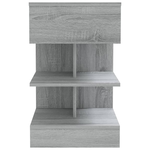 vidaXL Nattbord 2 stk grå sonoma 40x35x65 cm konstruert tre