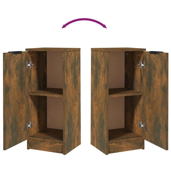 vidaXL Skjenker 2 stk røkt eik 30x30x70 cm konstruert tre