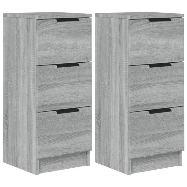 vidaXL Skjenker 2 stk grå sonoma 30x30x70 cm konstruert tre