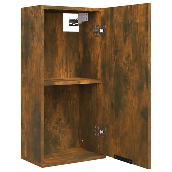 vidaXL Vegghengt baderomsskap røkt eik 32x20x67 cm