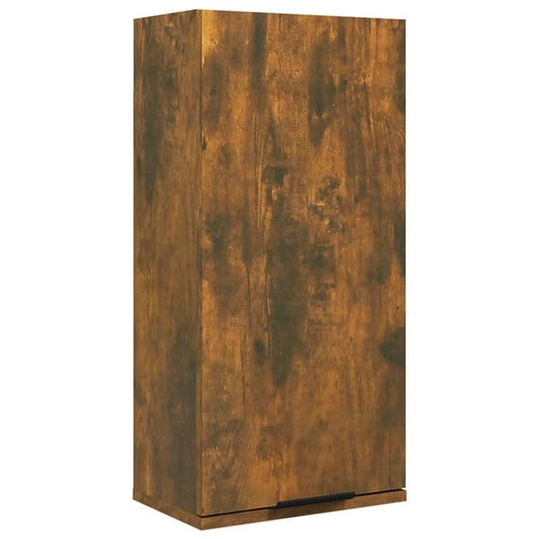 vidaXL Vegghengt baderomsskap røkt eik 32x20x67 cm
