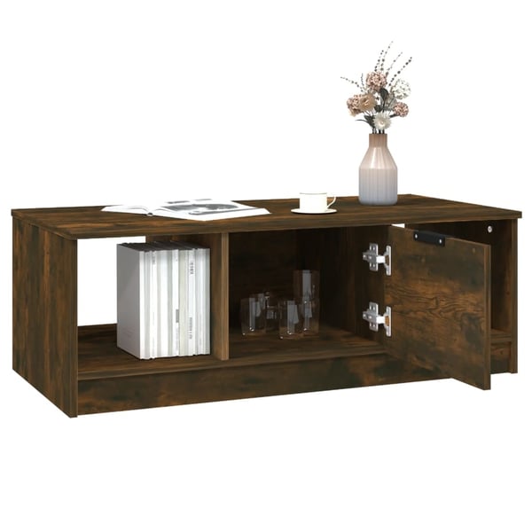 vidaXL sofabord 102x50x36 cm konstrueret træ røget egetræsfarve