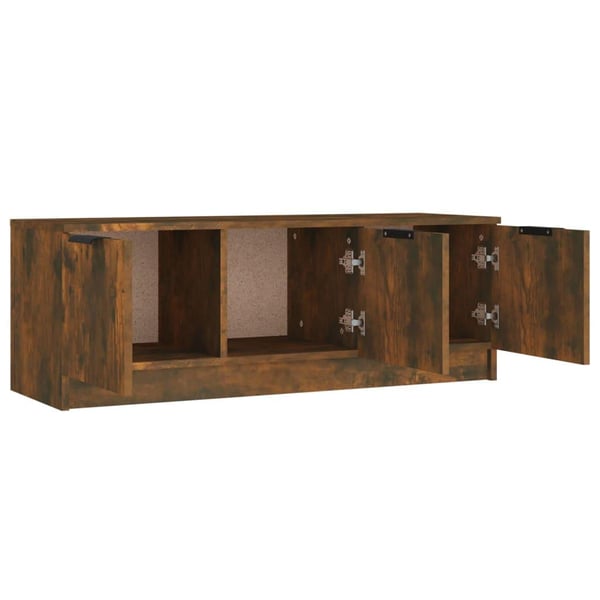 vidaXL TV-benk røkt eik 102x35x36,5 cm konstruert tre