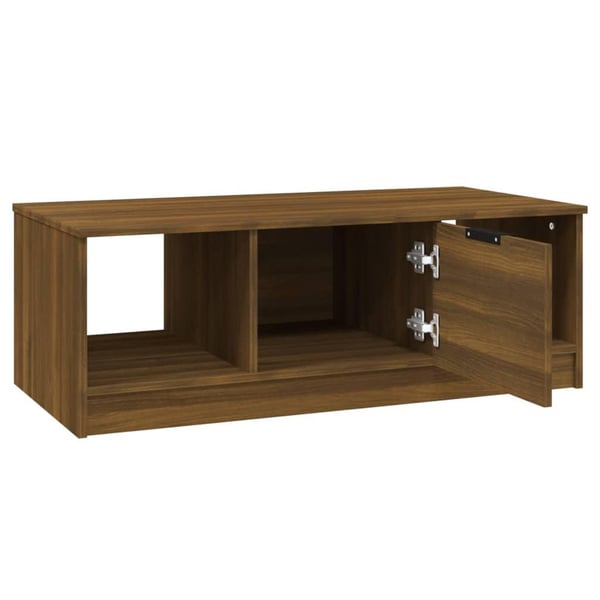 vidaXL sofabord 102x50x36 cm konstrueret træ brun egetræsfarve