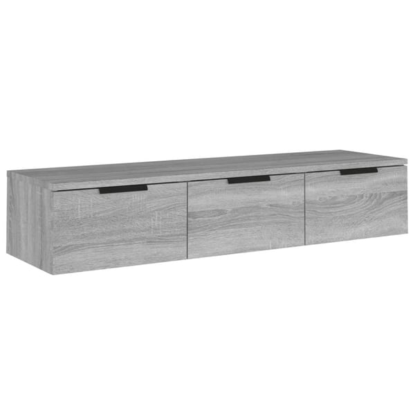 vidaXL Veggskap grå sonoma 102x30x20 cm konstruert tre
