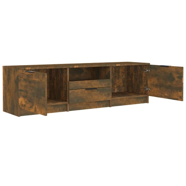 vidaXL TV-benk røkt eik 140x35x40 cm konstruert tre