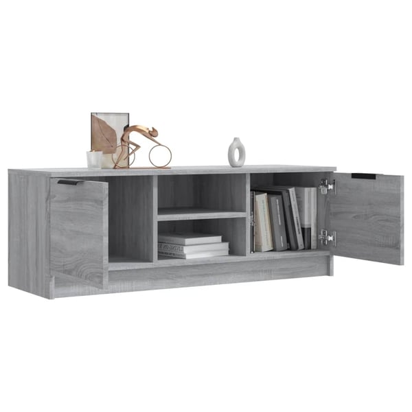 vidaXL TV-benk grå sonoma 102x35x36,5 cm konstruert tre
