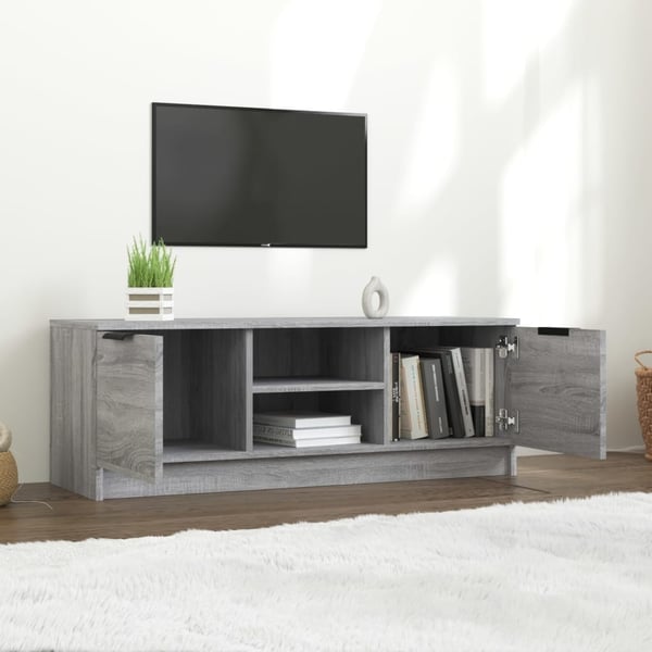 vidaXL TV-benk grå sonoma 102x35x36,5 cm konstruert tre