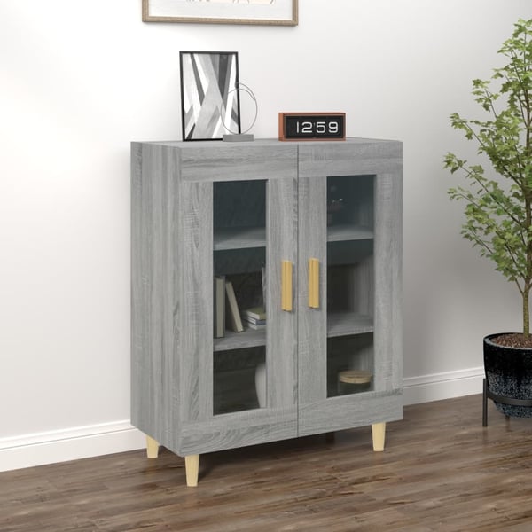 vidaXL Skjenk grå sonoma 69,5x34x90 cm konstruert tre
