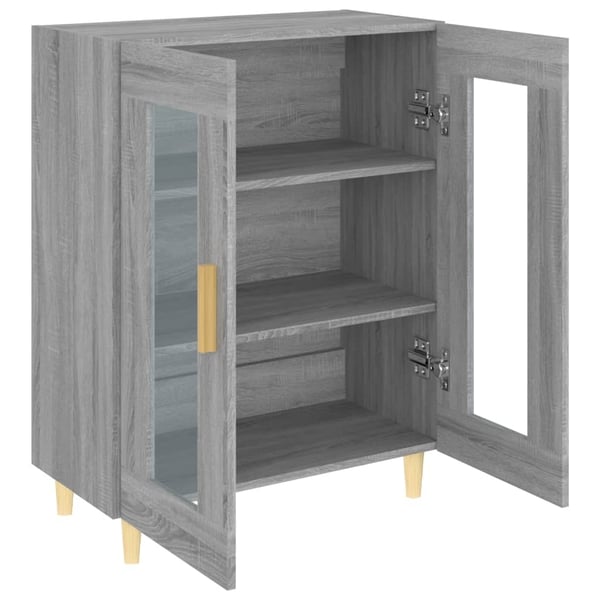 vidaXL Skjenk grå sonoma 69,5x34x90 cm konstruert tre