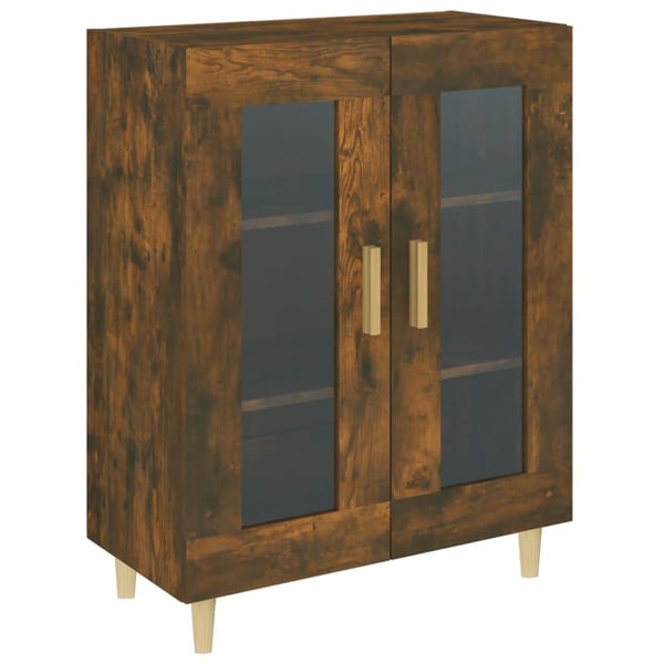 vidaXL Skjenk røkt eik 69,5x34x90 cm konstruert tre