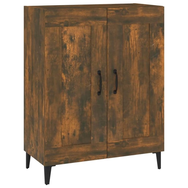 vidaXL Skjenk røkt eik 69,5x34x90 cm konstruert tre