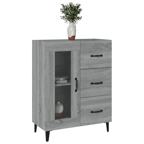 vidaXL Skjenk grå sonoma 69,5x34x90 cm konstruert tre
