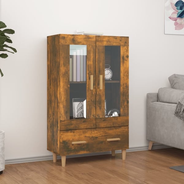 vidaXL skab 70x31x115 cm konstrueret træ røget egetræsfarve