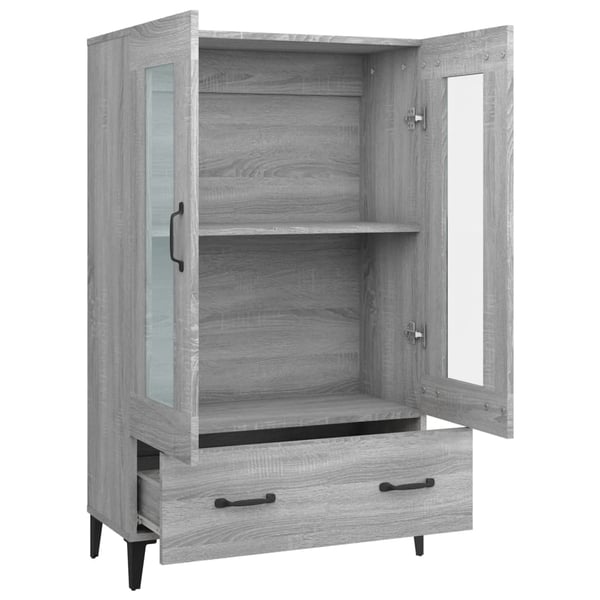 vidaXL Highboard grå sonoma 70x31x115 cm konstruert tre