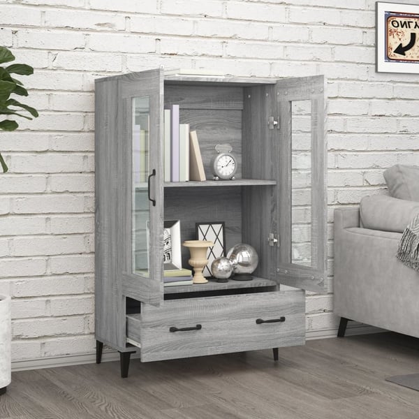 vidaXL Highboard grå sonoma 70x31x115 cm konstruert tre