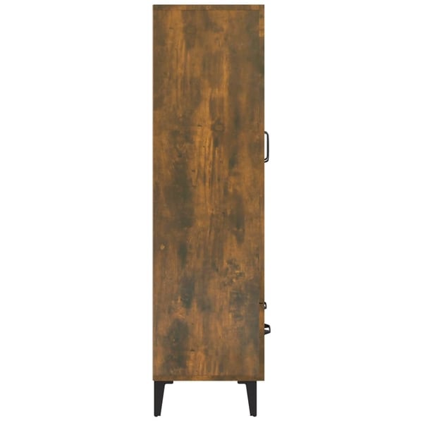 vidaXL Highboard røkt eik 70x31x115 cm konstruert tre